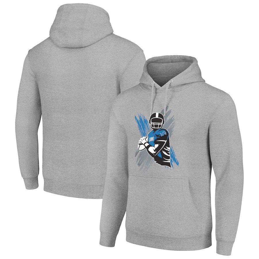 Men detroit lions grey NFL 2024 hoodie